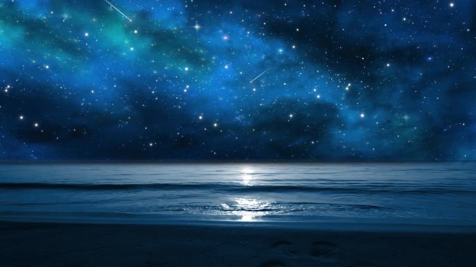 大海星空海洋流星星空海洋夜景海浪海水1