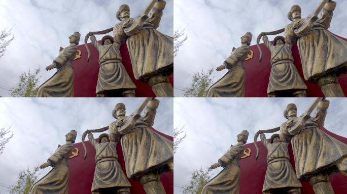 西藏民主改革第一村克松雕塑雕像石像