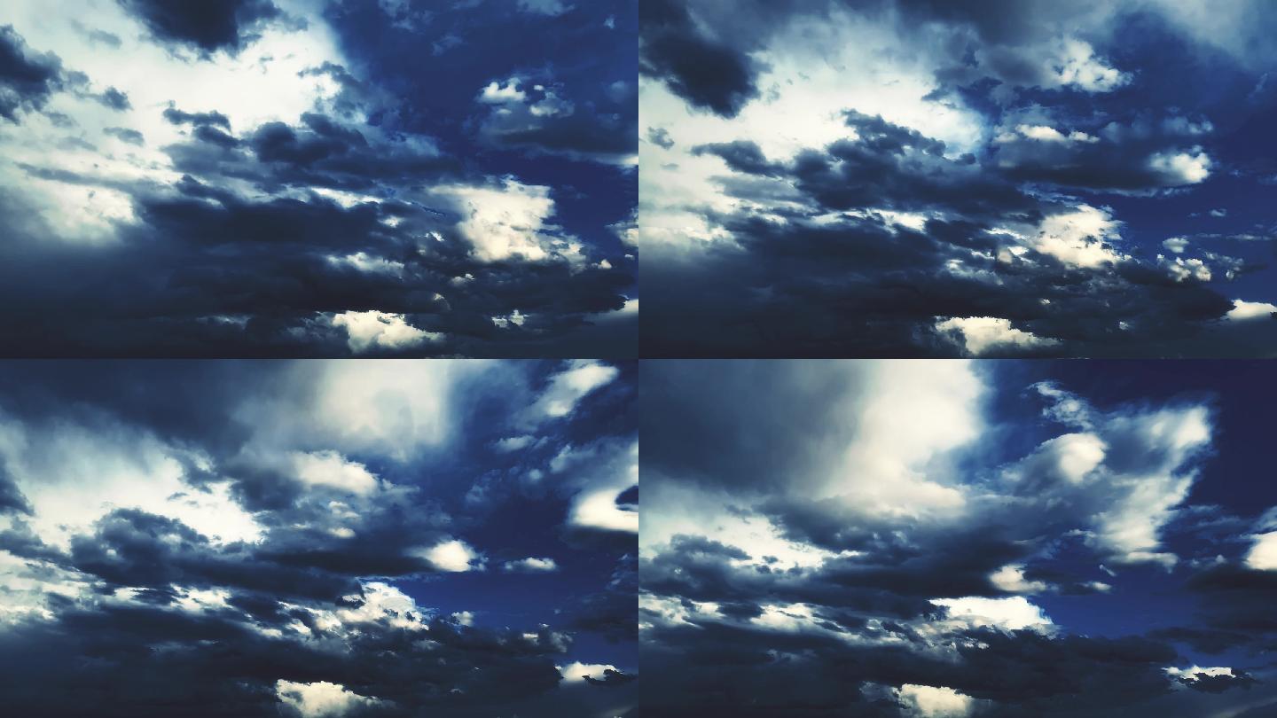 【HD天空】深蓝奇幻云层光阴云影压抑氛围
