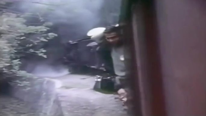 70年代台湾阿里山区的蒸汽火车