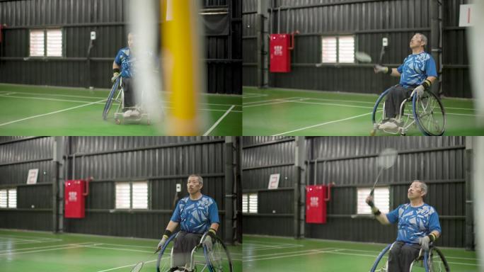 残疾人羽毛球运动员积极训练技术