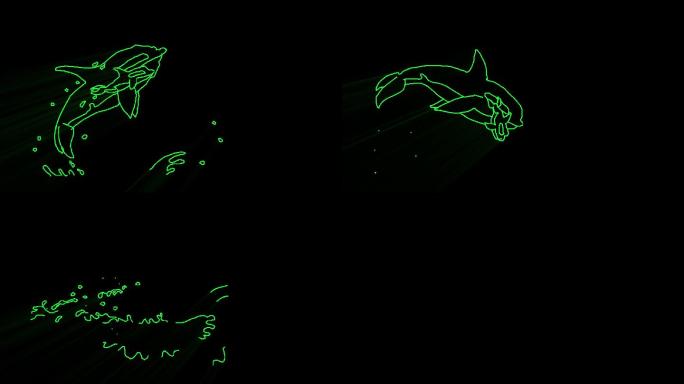 海豚跳水-激光海豚投影