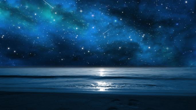 大海星空海洋流星星空海洋夜景海浪海水1