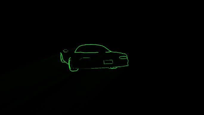 激光灯投影-小车-激光秀-全息汽车