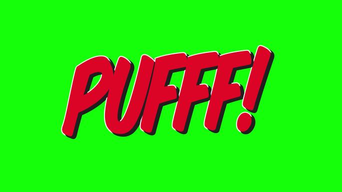 PUFFF-漫画波普艺术文本视频4K，色度关键词动画