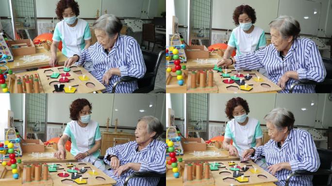 关爱老人 养老院康复训练