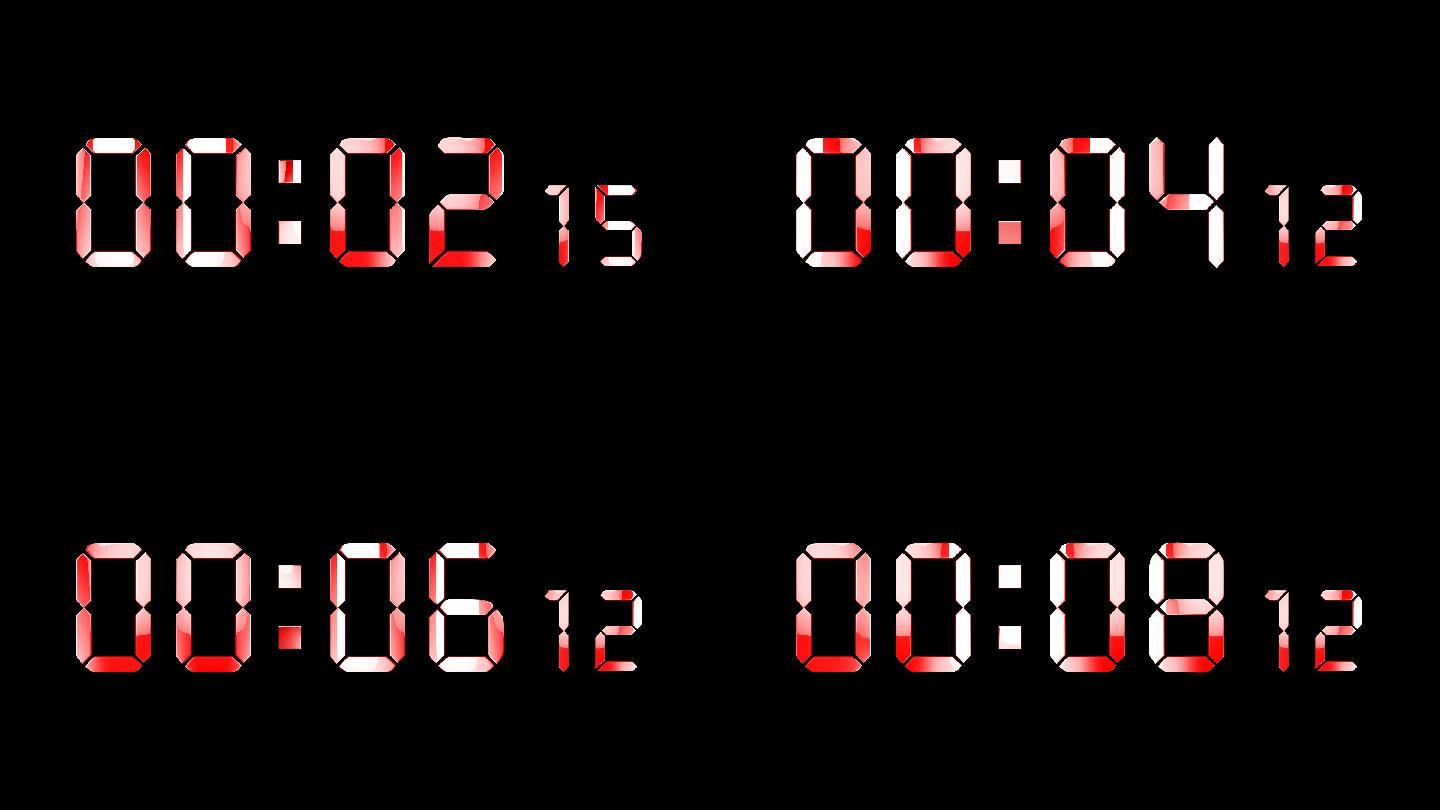 4K红色液晶数字顺数10秒钟精确毫秒 2