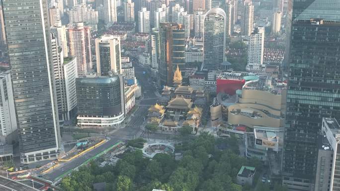 4K原素材-2022年上海空城，静安寺