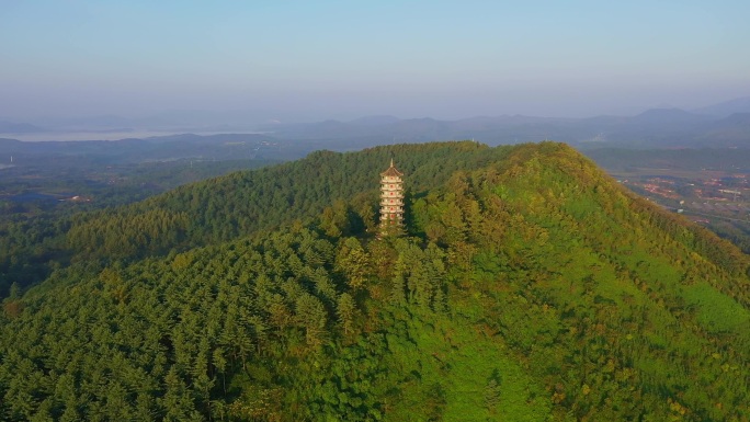 航拍丹东市宽甸县黄椅山国家火山公园