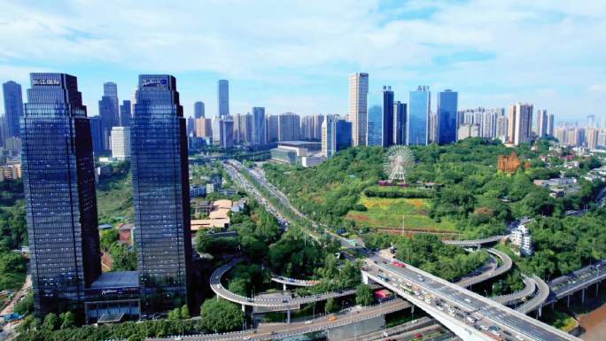 4k重庆航拍南岸区城市宣传片素材