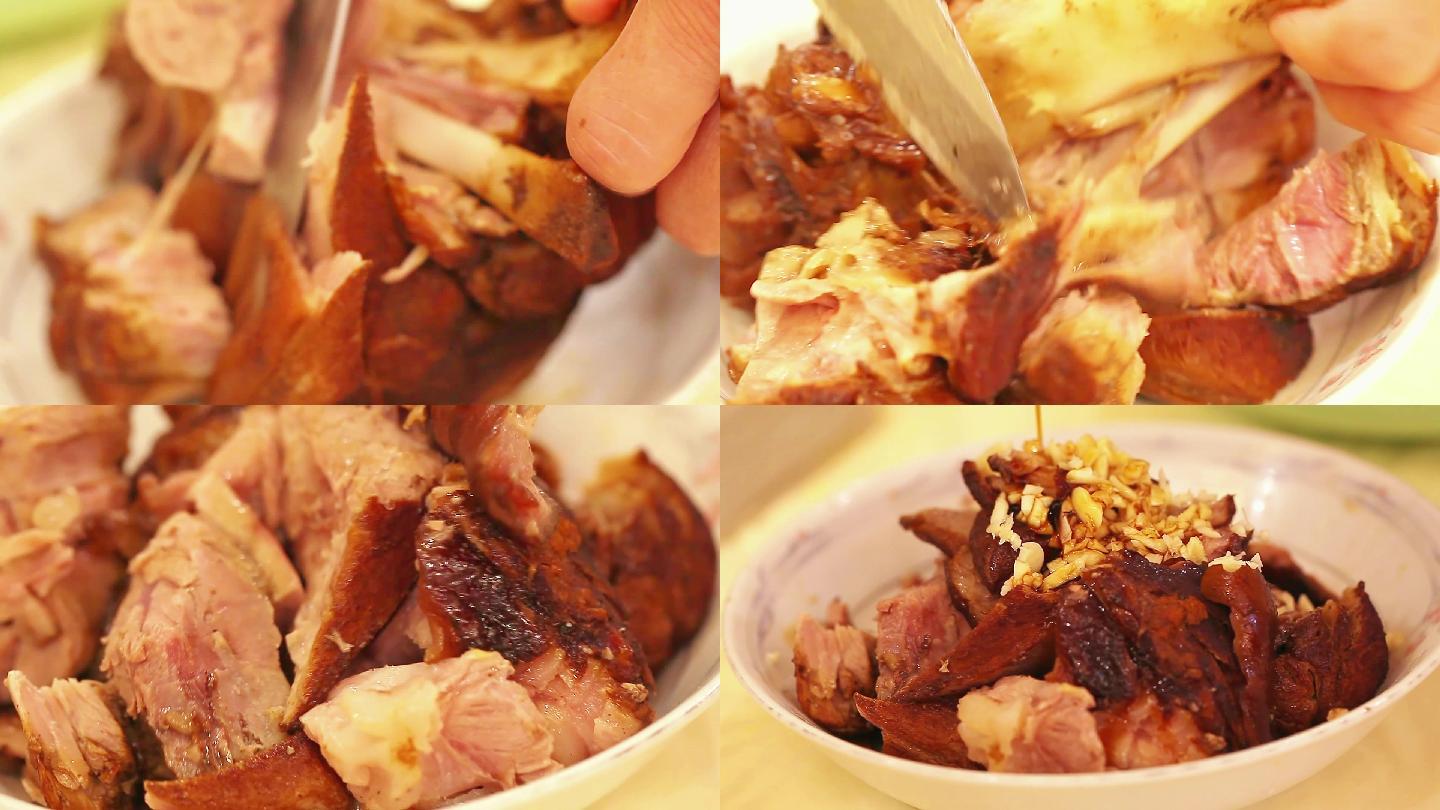中国传统美食肘子肉肉皮素材
