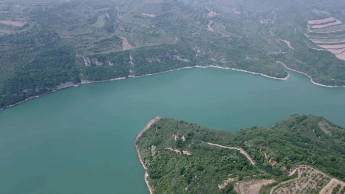 乡村旅游湖泊水源地航拍