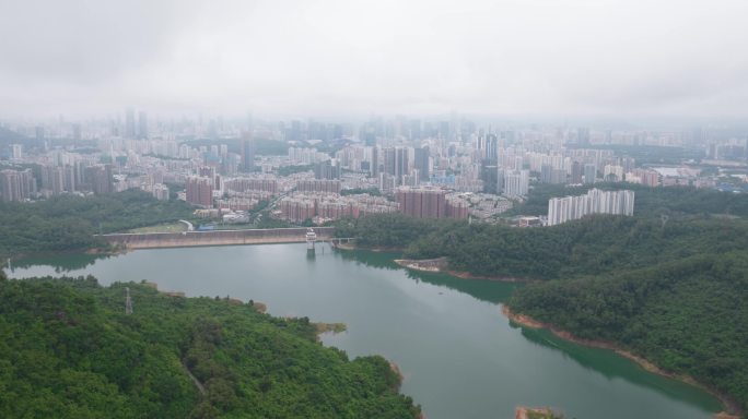 【正版素材】深圳梅林后山和梅林水库