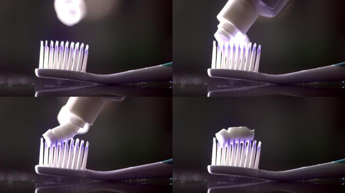 牙膏在牙刷上的应用