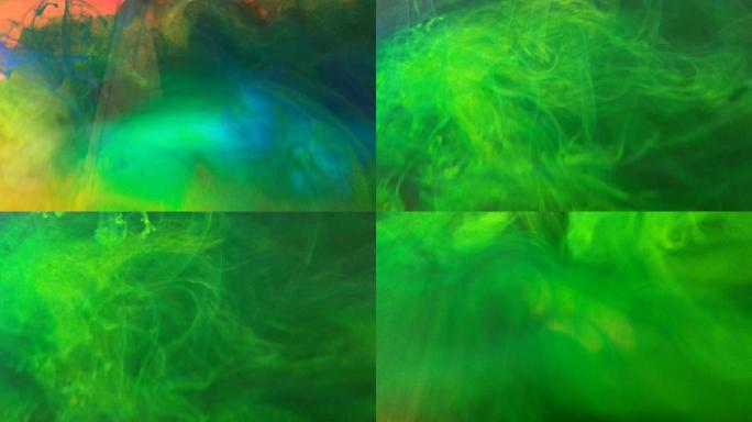 色彩斑斓艺术纹理水波浪抽象绿色抽象艺术