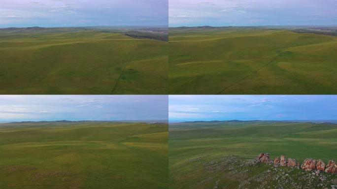 航拍呼伦贝尔大草原日落 (17)