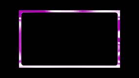 4K粉紫色金属方框8款通道alpha循环视频素材包