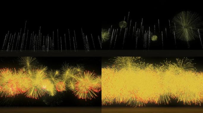 唯美金色满屏烟花烟火