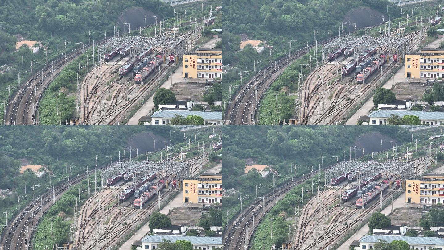 【4K正版】航拍列车检修站