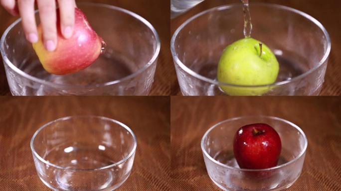 【镜头合集】清洁剂面粉果蜡搓洗苹果