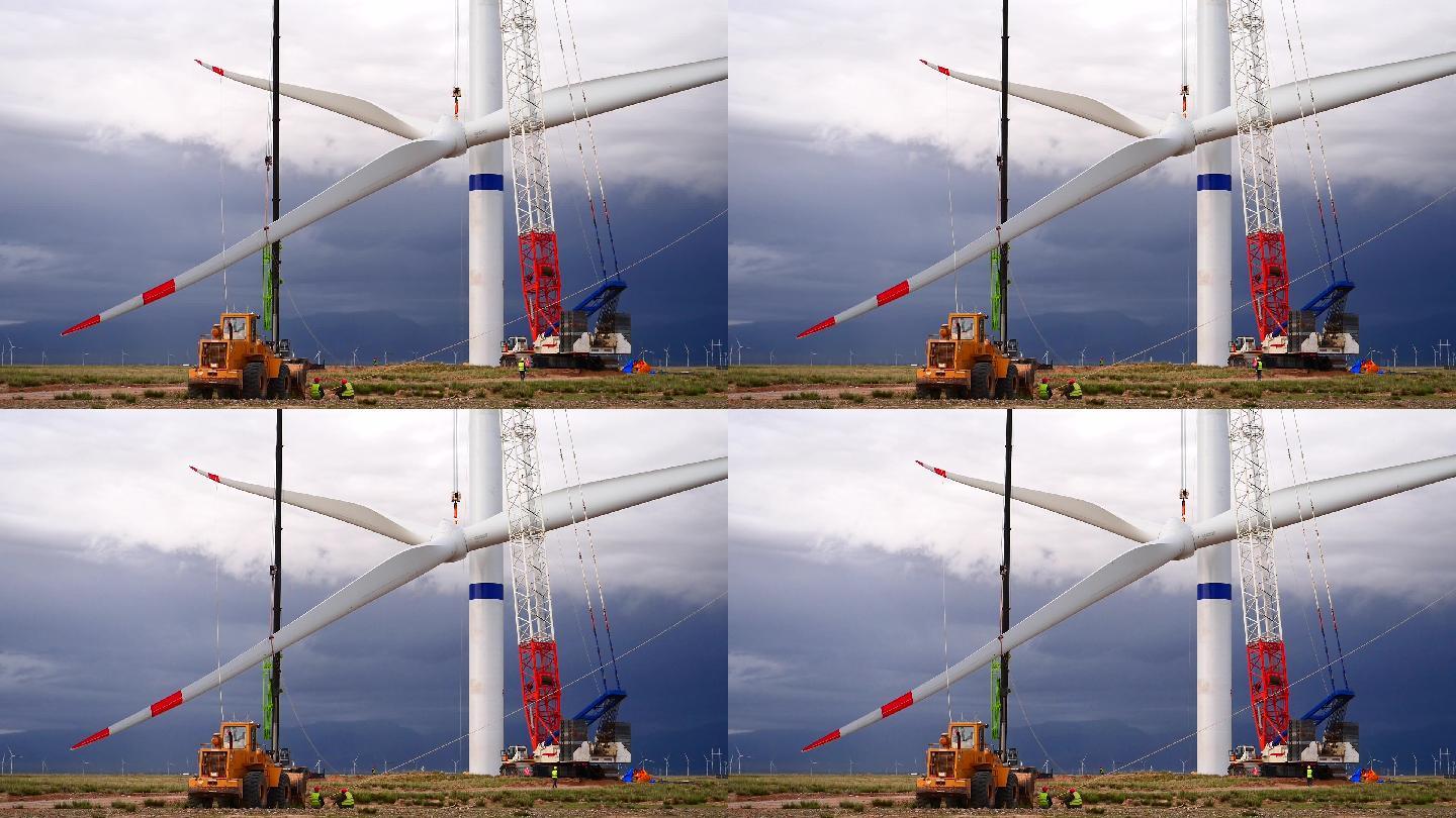 风力发电机吊装叶轮