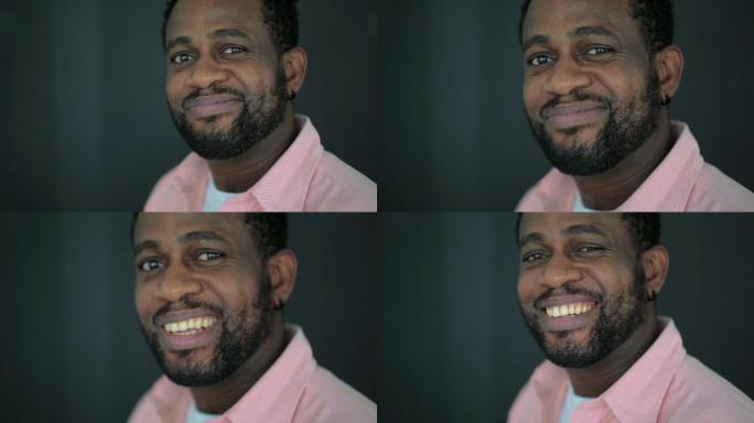 非洲黑人男性正面情绪的写照