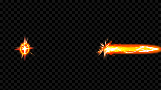 激光冲击波火焰游戏技能特效-带通道
