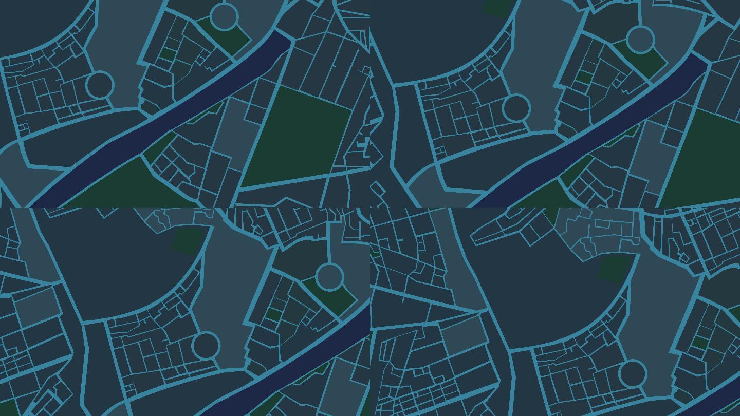 导航动画夜，导航城市地图GPS导航，定位夜动画。