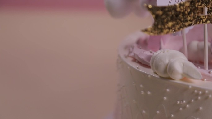 【镜头合集】粉红色独角兽奶油生日蛋糕