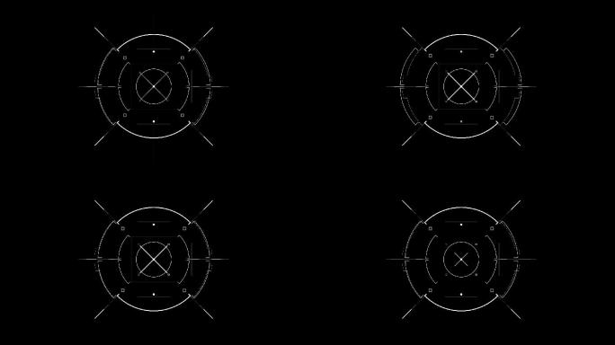 科技框白色对焦科技瞄准射击