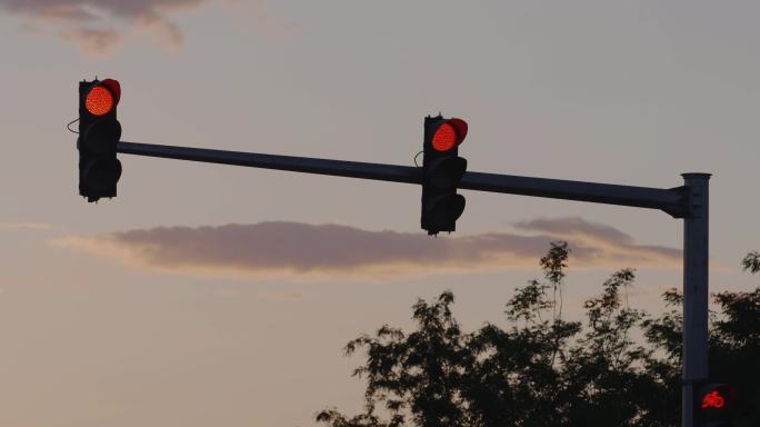 红绿灯特写 交通信号
