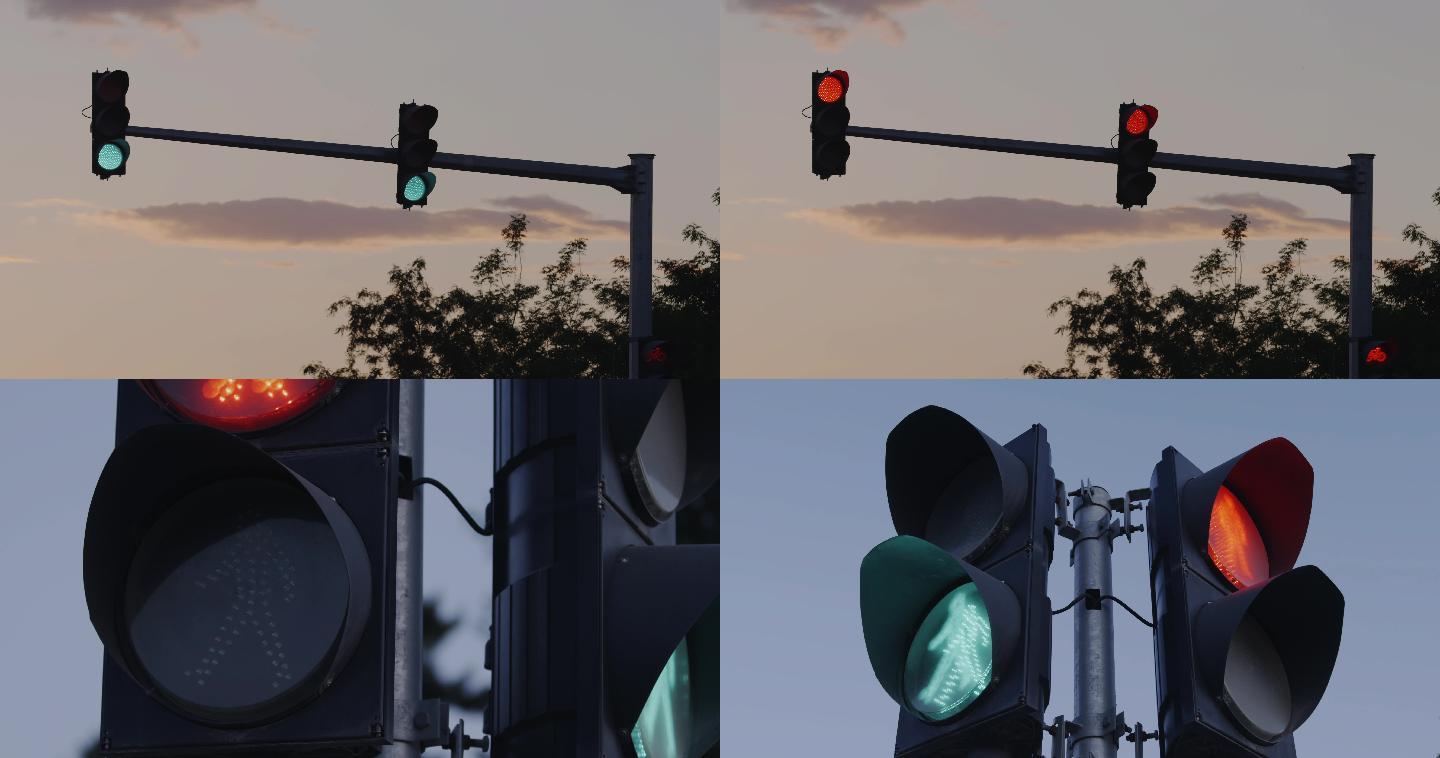 红绿灯特写 交通信号