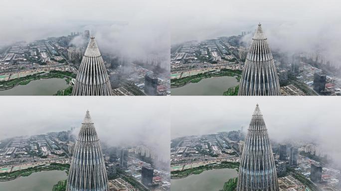 广东省深圳市南山区后海建筑群航拍