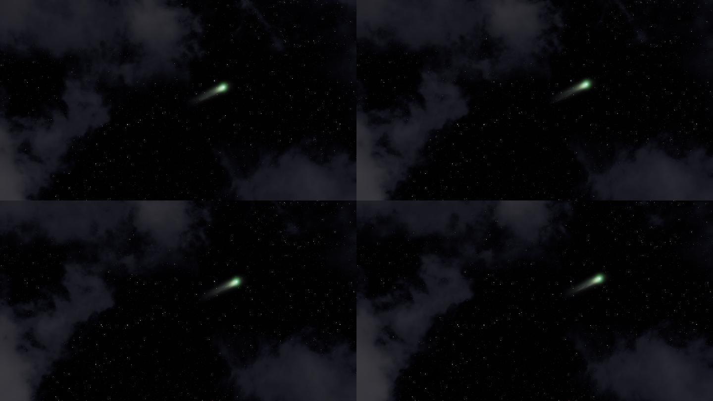 4K：云中可见的彗星