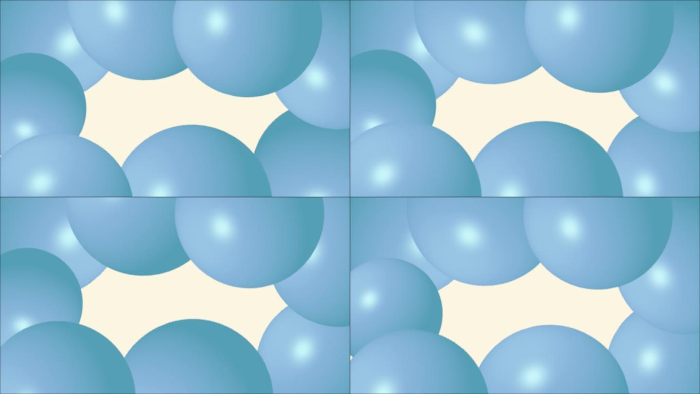 蓝色抽象球气球或球摇摆有趣的背景股票视频