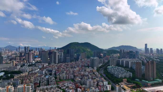 航拍深圳南山小南山空景