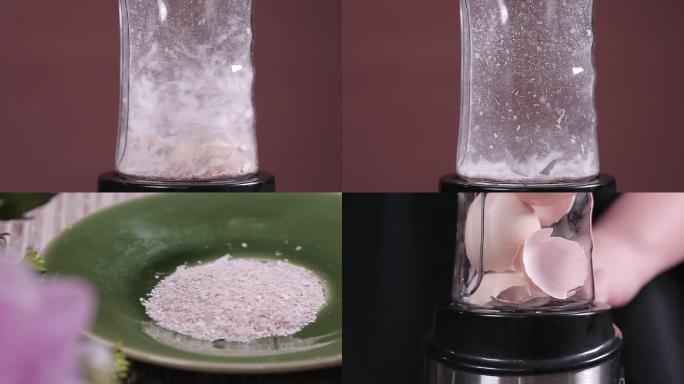 【镜头合集】蛋壳粉粉碎机料理机搅拌机打粉