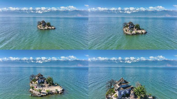 洱海有一个带寺庙的岛