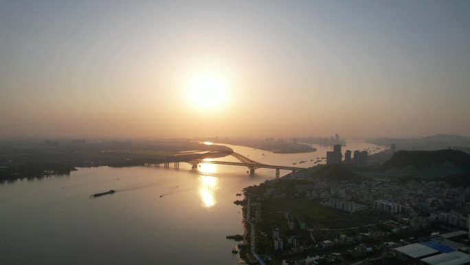 中国南沙区明珠湾大桥放大图