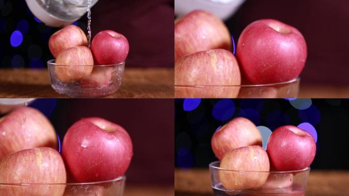 【镜头合集】玻璃碗放一碗苹果  (1)