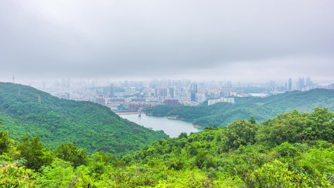 【正版素材】深圳深圳梅林后山和梅林水库