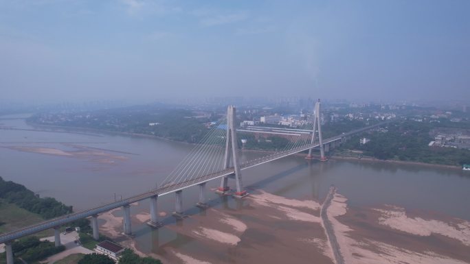 4K正版-航拍江西赣江高铁跨线大桥