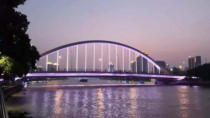 4K宁波琴桥唯美色彩灯景