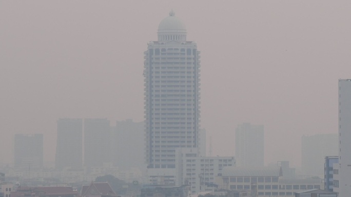 PM2。5泰国曼谷的粉尘空气污染