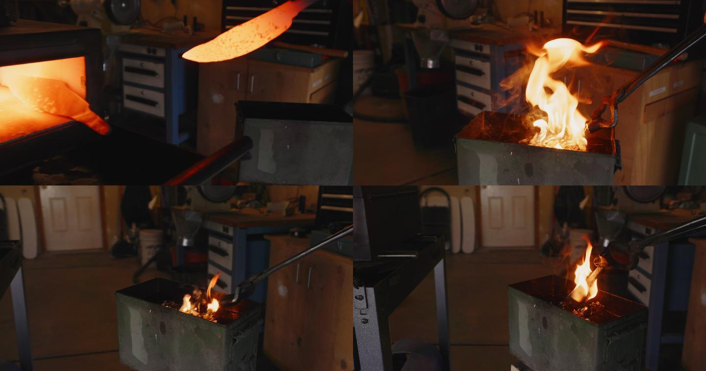 自制刀具锻造淬火打造道具