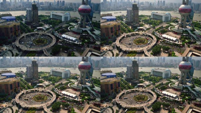 上海陆家嘴环形立交桥俯瞰图