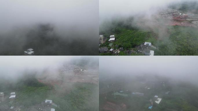 云雾下的村庄