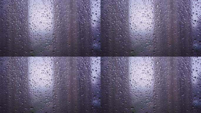 下雨、雨滴、玻璃窗、滑落的雨滴、雨水