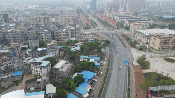 航拍城市道路