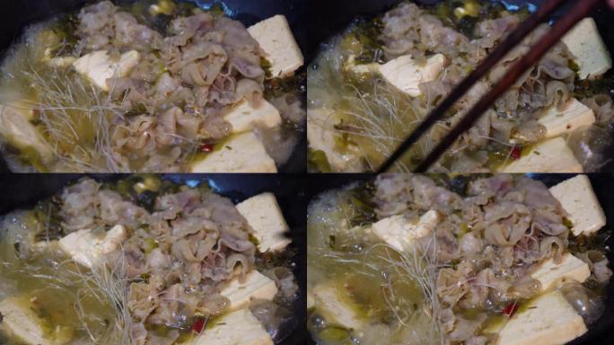 酸菜鱼煮粉丝涮火锅做饭美食 (8)